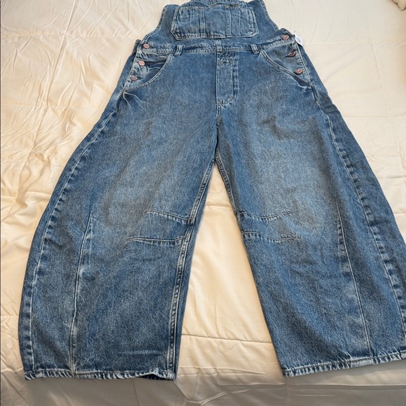 Blue Denim Overalls GAP barrel-Small petite - Picture 2 of 3